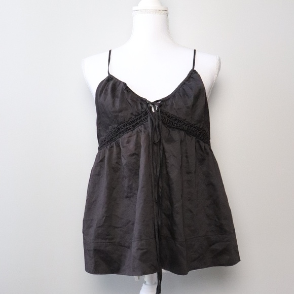 French Connection Tops - French Connection Black Spaghetti Strap Tank